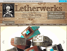 Tablet Screenshot of letherwerks.com